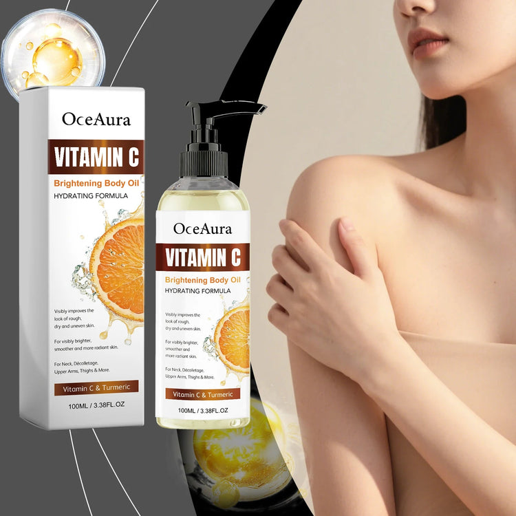 OceAura 100ml Vitamin C Skin Care Body Oil Moisturizes Skin Smooth, Moist and Shiny Skin Care Body Oil Khamik Shop Online