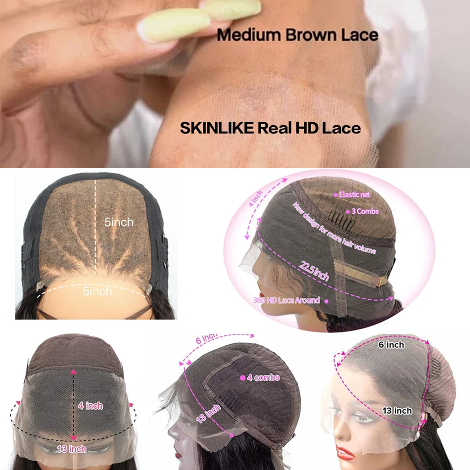 13x6 HD Lace Front Human Hair Wigs Loose Wave Glueless Wig Human Hair 13x6 Full HD Lace Frontal Wig Pre Bleached Knots Beliself Khamik Shop Online