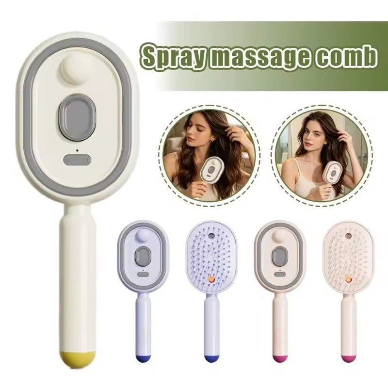 Electric Spray Airbag Massage Comb Essential Oil Atomized Hair Brush Periwinkle Abderus