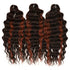 FREEDOM Synthetic Curly Braiding Hair Extensions 24 Inch/60 cm Long Deep Wavy Twist Crochet Braids Hair Ombre Brown Rainbow Hair Khamik Shop Online