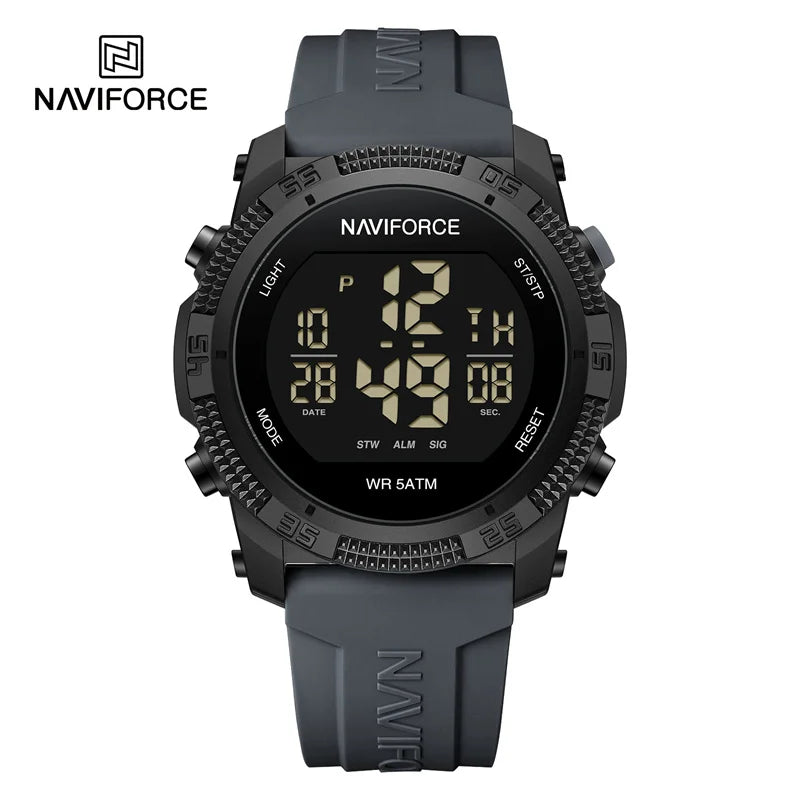 Brand Original Men Fashion Watch Water Resistant Personality Wristwatches Luxury Silicone Strap Electronic Clock 2024