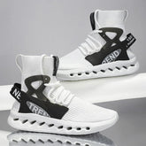 Trendy Men High Top Sock Shoes Breathable Mesh Thick Sole Trend Man Sneakers Fashion Youth Casual Running Sports Shoes for Men Khamik Shop Online