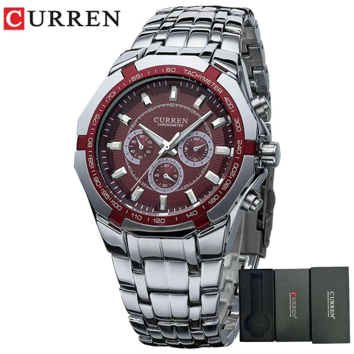 CURREN Men Luxury Brand Military Sport Mens Watches Full Steel Quartz Clock Men&