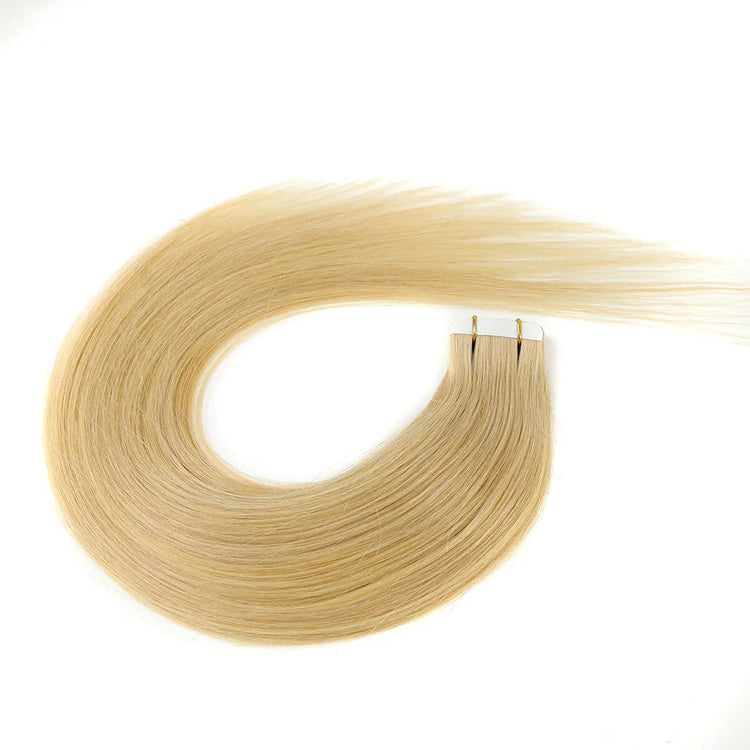 BHF Tape In Hair Extensions Human Hair 20pcs/Pack European Remy Straight Invisible Tape Ins Adhensive 100% Human Hair For Salon Khamik Shop Online