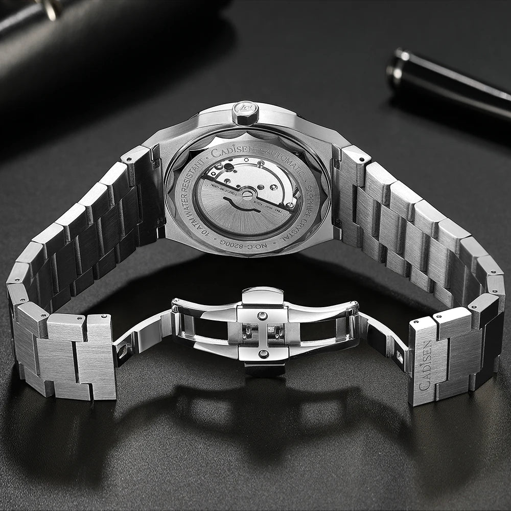 CADISEN 2026 Diver Watch Sapphire MIYOTA 8215 German Designer Men Automatic Mechanical Watches 10Bar Waterproof Gift With Box Khamik Shop Online