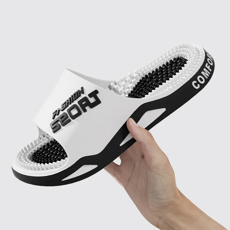 New Men Slippers Massage Slipper Summer Flats Fashion Flip Flops Outdoor Sandals Women Slides Non-Slip Couples Casual Home Shoes Khamik Shop Online