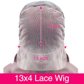 13x4 HD Lace Front Wigs 200 Density Preplucked Prebleached 99J Burgundy Colored 8-14 InchStraight Short Bob Human Hair Wigs Khamik Shop Online