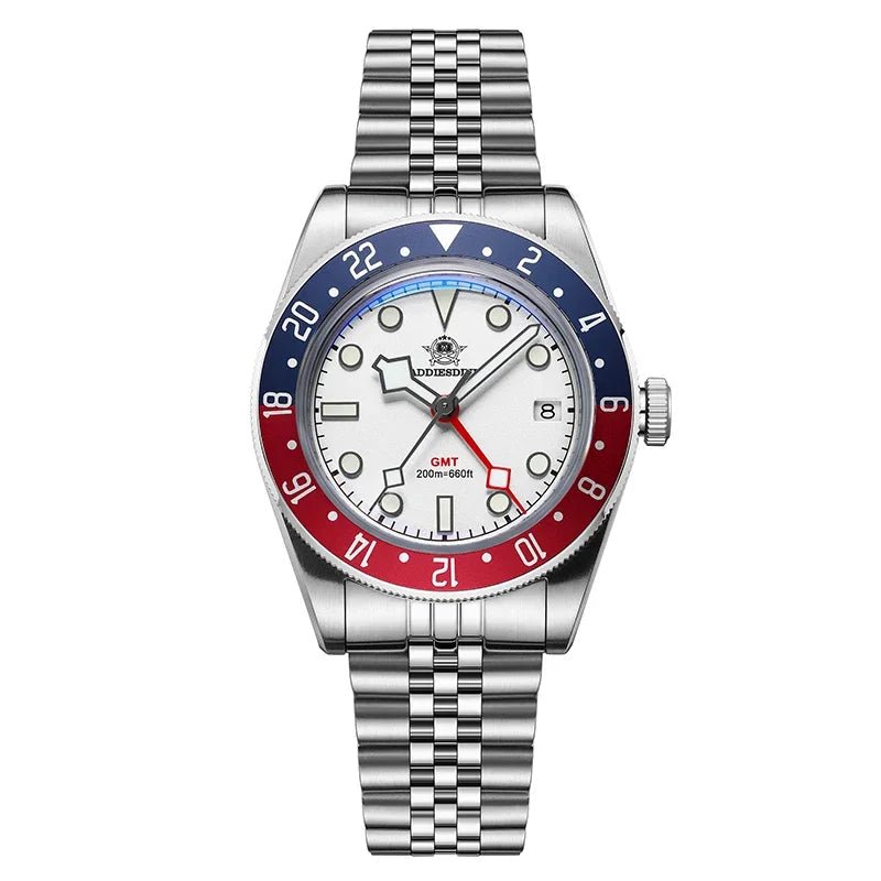 ADDIESDIVE Reloj Hombre Men Watches 20Bar Diving BGW9 Luminous AD2044 Swiss Ronda 515-24H GMT Watch Quartz Watch Khamik Shop Online