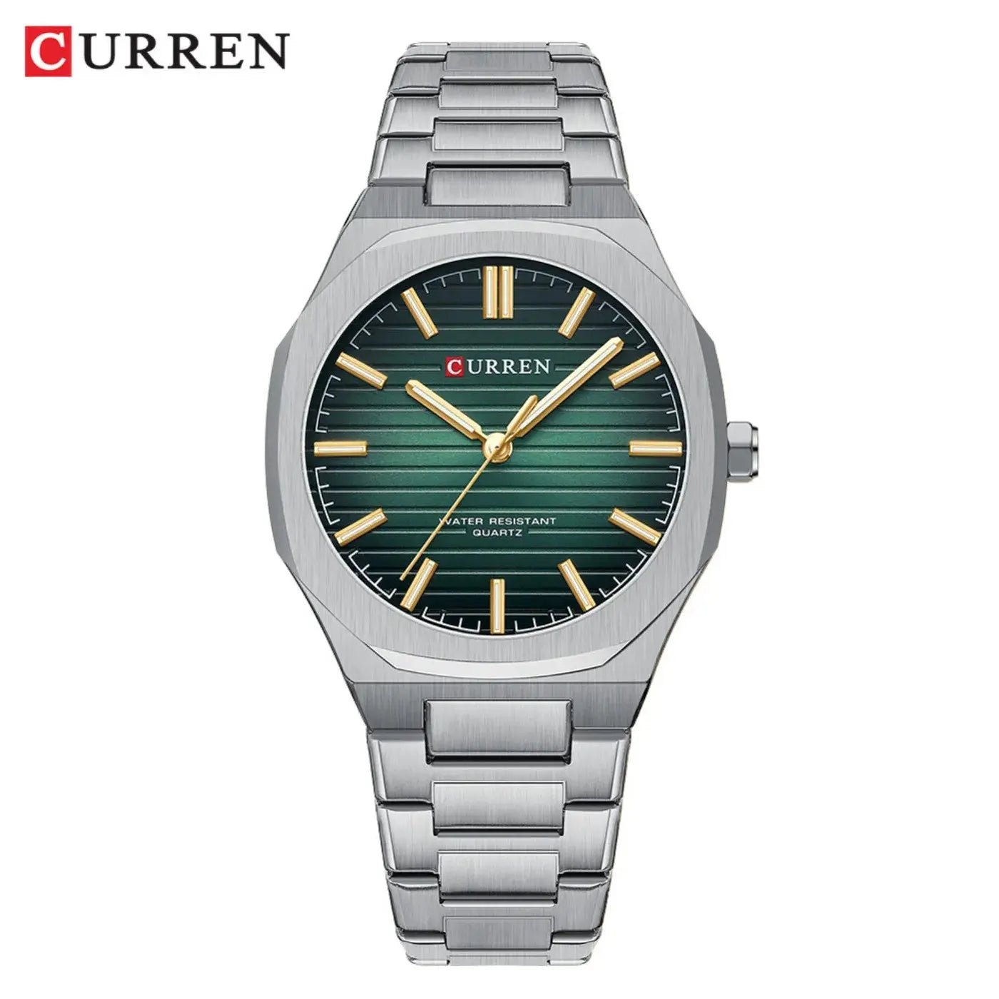 CURREN 8456 Business Quartz Stainless Steel Strap Watch Square Dial Casual Style Wristwatch with Waterproof Function Khamik Shop Online
