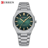 CURREN 8456 Business Quartz Stainless Steel Strap Watch Square Dial Casual Style Wristwatch with Waterproof Function Khamik Shop Online