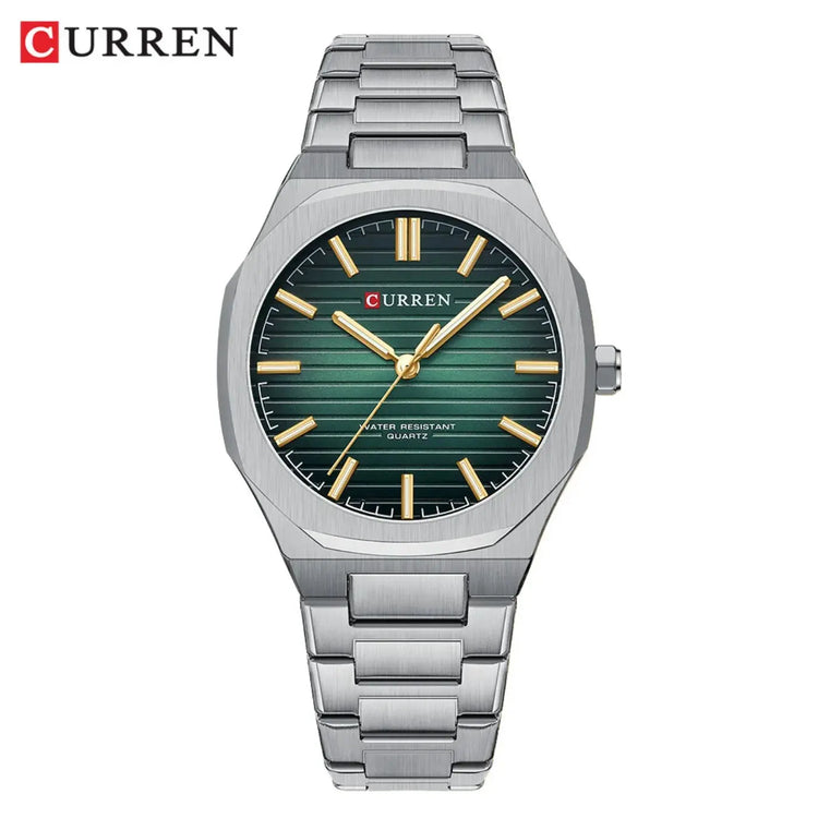 CURREN 8456 Business Quartz Stainless Steel Strap Watch Square Dial Casual Style Wristwatch with Waterproof Function Khamik Shop Online