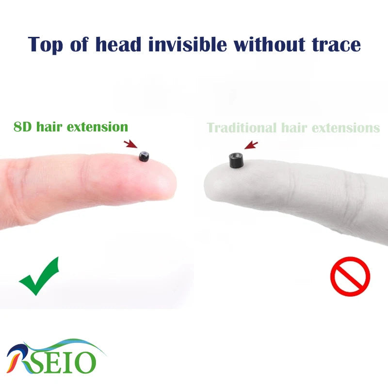 RESIO Color  8D Tip Hair Extensions 100% Real Human Hair Microbeads Extensions Color Purple Blue Pink Gray 18-20inch 0.5g/Strand Khamik Shop Online