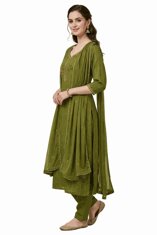 Embroidered Kurti Set with Pants Lavender Thalassa