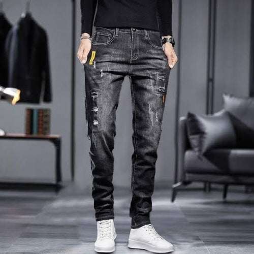 MEN Casual Jeans Korean Style BLACK 28 Apricot Perseus