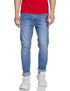 Jean homme effet délavé bleu clair taille S style vintage confort incontournable