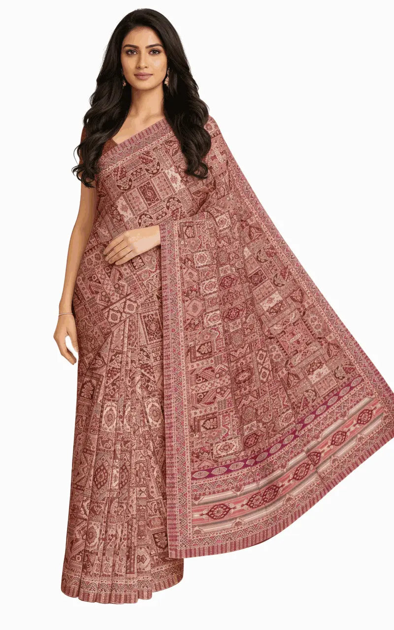 Fashion Saree for Contemporary Women Beige Ares