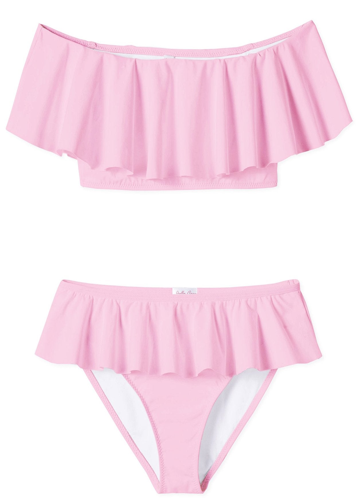 Pink Draped Bikini Ivory Trillium