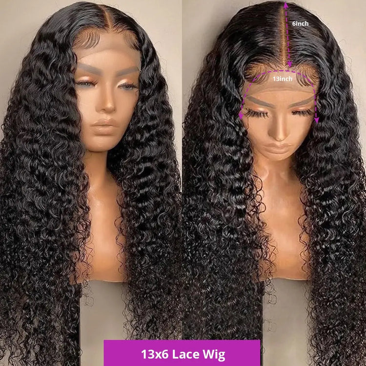 13x4 HD Transparent Lace Front Jerry Curl Human Hair Wigs 200% Density Cerise Alfie