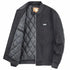 Mens Round Collar Winter Zipped Up Elbow Patch Jacket Yellow Pandora