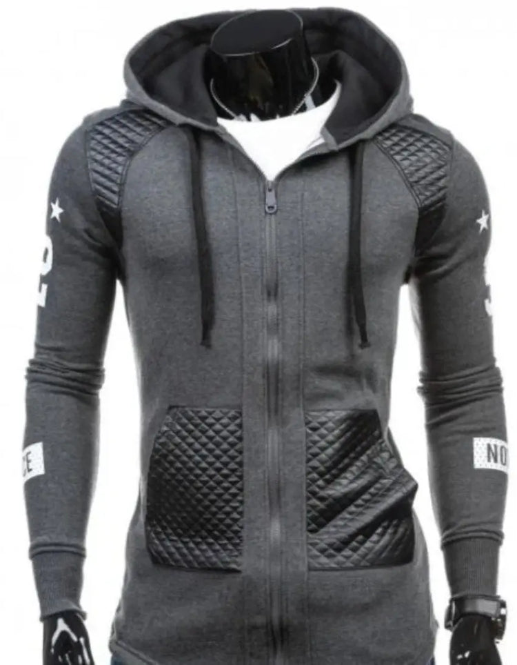 Mens Street Style Biker Hoodie Yellow Pandora