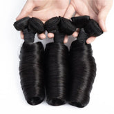 10A Grade 3/4 Straight Bouncy Curl Fumi Human Hair bundles with 4x4 Cl Cerise Alfie