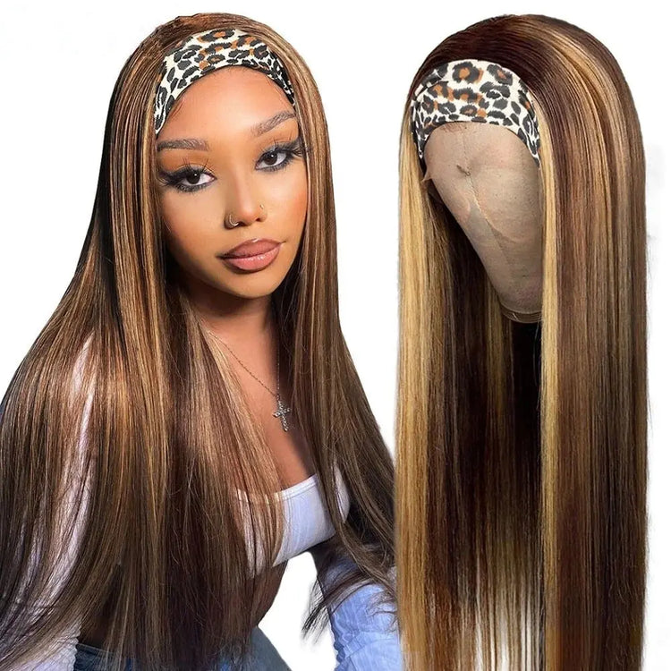 Piano Highlight Headband Body Wave Glueless Human Hair Wigs Virgin Hai Cerise Alfie