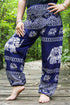 Blue ELEPHANT Pants Women Boho Pants Hippie Pants Yoga Tan Smokey