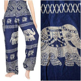 Blue ELEPHANT Pants Women Boho Pants Hippie Pants Yoga Tan Smokey