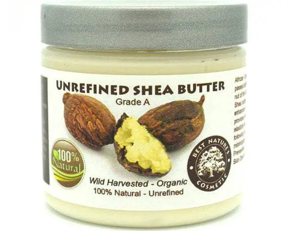 Pure shea butter beige organic, cold pressed, unrefined Yellow Poppy