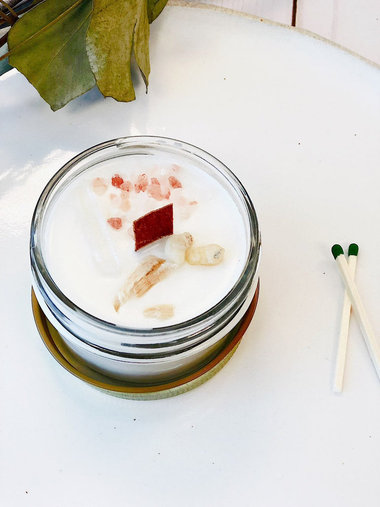 Space Clearing Candle/ Intention Candle / Organic Soy Candle / Candle White Smokey