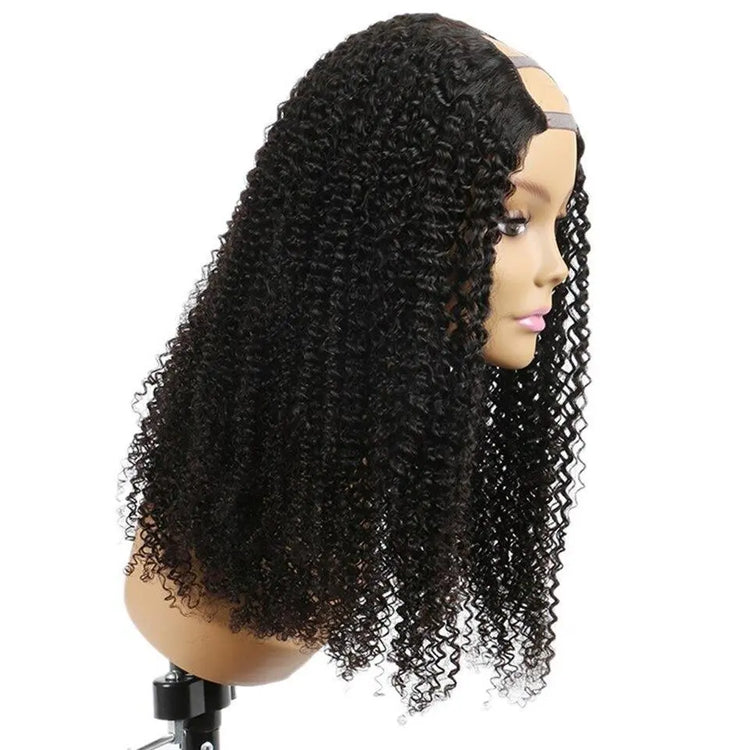 U Part Wig Kinky Curly Human Hair Wigs For Black Women Brazilian Remy Cerise Alfie