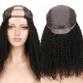 U Part Wig Kinky Curly Human Hair Wigs For Black Women Brazilian Remy Cerise Alfie