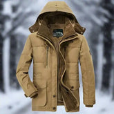 Mens Hooded Winter Parka Coat with Inner Fleece Yellow Pandora
