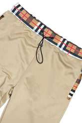 Checkered Detail Track Jacket Set Lime Milo