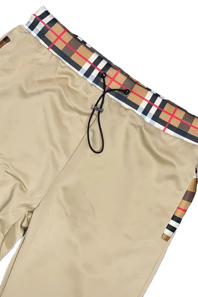 Checkered Detail Track Jacket Set Lime Milo