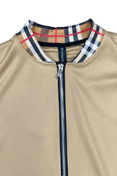 Checkered Detail Track Jacket Set Lime Milo