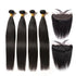 BeuMax 10A Grade 3/4 Straight Hair bundles with 13x4 Frontal Cerise Alfie