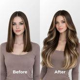 Caramel Blonde Balayage (1A/1A+3Q+9C) I-Tip Hair Extensions (50g-100g) Ivory Blackhaw