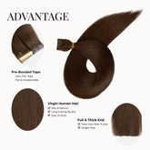 Chocolate Brown (2Q) Tape-In Hair Extensions (50g - 100g) Ivory Blackhaw