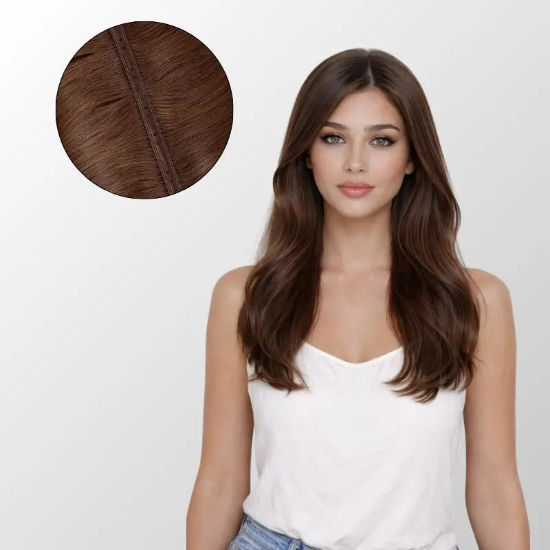 Dark Brown (2) Butterfly Weft Hair Extensions (100g-150g) Ivory Blackhaw