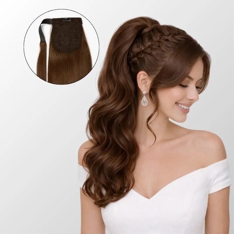 Dark Brown (2) Ponytail Hair Extensions (100g-120g) Ivory Blackhaw