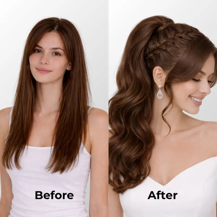Dark Brown (2) Ponytail Hair Extensions (100g-120g) Ivory Blackhaw