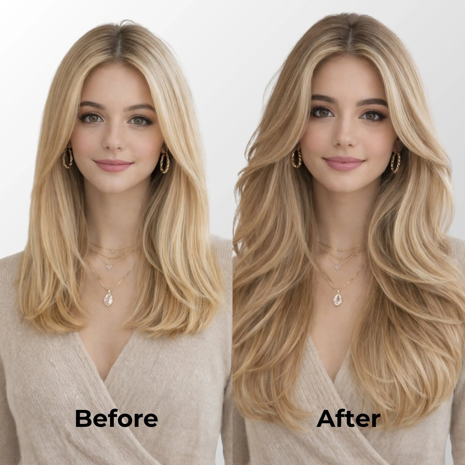 Dirty Blonde Highlights (5Q+22) Classic Clip-In Hair Extensions Ivory Blackhaw