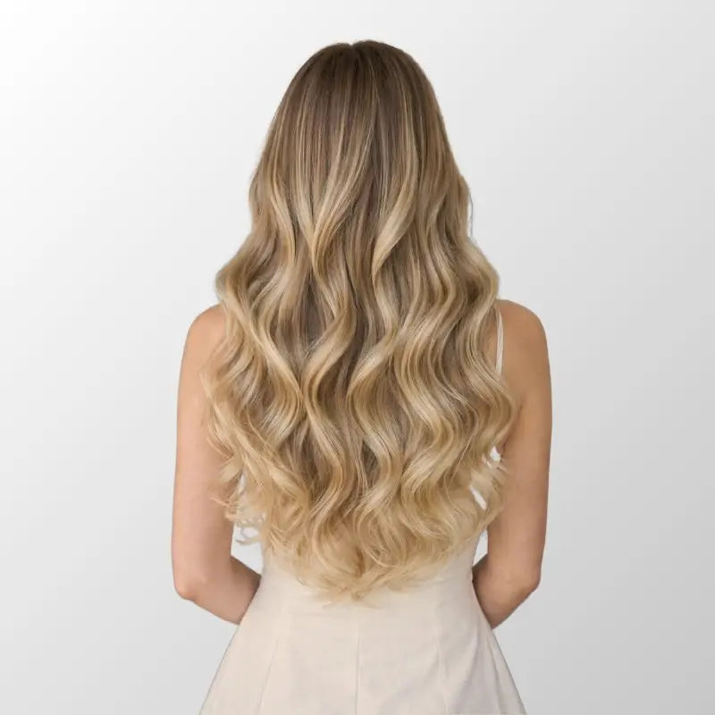 Golden Blonde Highlights (60C+6.2) Classic Clip-In Hair Extensions Ivory Blackhaw