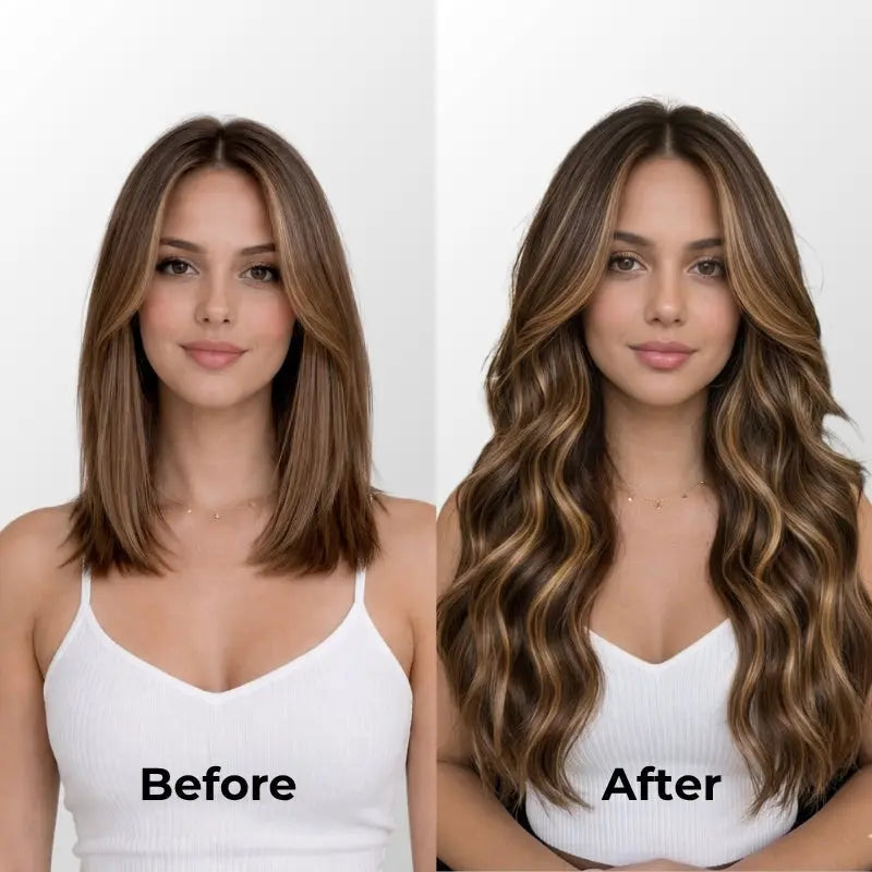 Honey Blonde Balayage (1A/1A+4Q) Genius Weft Hair Extensions (50g - Ivory Blackhaw