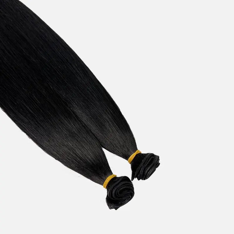 Jet Black (1) Genius Weft Hair Extensions (50g - 100g) Ivory Blackhaw