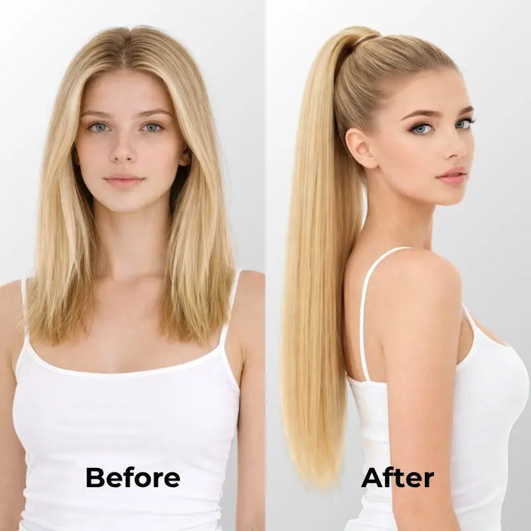 Light Blonde (613) Ponytail Hair Extensions (100g-120g) Ivory Blackhaw