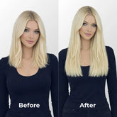 Light Blonde Highlights (9C+60C) Full Clip-In Hair Extensions Ivory Blackhaw