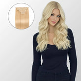 Light Blonde Highlights (9C+60C) Full Clip-In Hair Extensions Ivory Blackhaw
