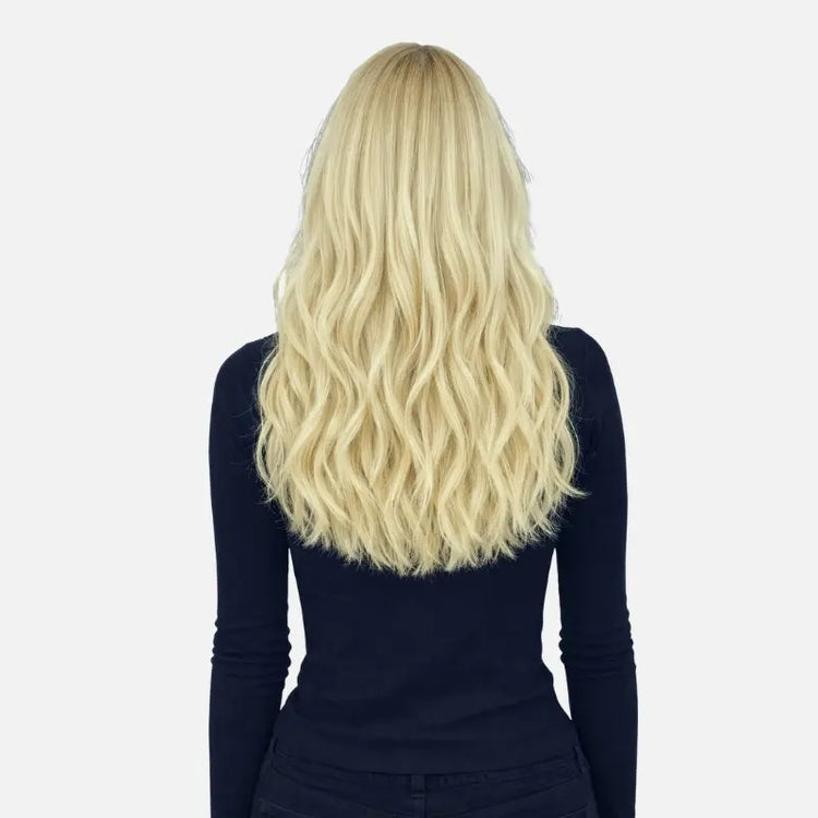 Light Blonde Highlights (9C+60C) Full Clip-In Hair Extensions Ivory Blackhaw
